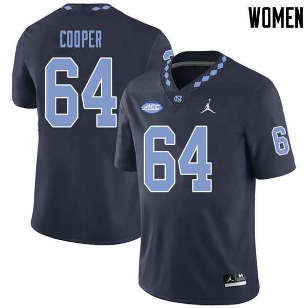 Jordan Brand Women #64 Jonathan Cooper North Carolina Tar Heels College Football Jerseys Sale-Navy